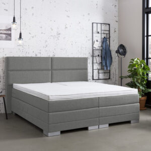 Elektrisch Verstelbare 2-Persoons Boxspring - Thor - Grijs 180x200 cm - Pocketvering - Inclusief Topper - Dekbed-Discounter.nl