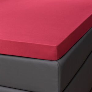 Jersey Topper Hoeslaken Egyptisch Katoen - Rood - 180x200 cm - Rood - Presence - Dekbed-Discounter.nl