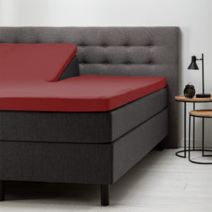 Splittopper Hoeslaken Katoen - Rood - 160x200 cm - Rood - Fresh & Co - Dekbed-Discounter.nl