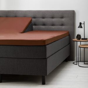 Splittopper Hoeslaken Jersey - Cognac - 160x200 cm - Bruin - Fresh & Co - Dekbed-Discounter.nl