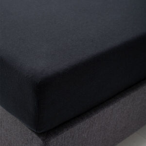 Hoeslaken Jersey - Zwart - 100x200 cm - Zwart - Fresh & Co - Dekbed-Discounter.nl