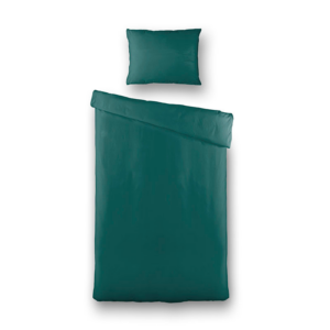 Dekbedovertrek Plain Percale - Eenpersoons (140x240 cm) - Groen Percale katoen - Dessin: Effen - Presence - Dekbed-Discounter.nl