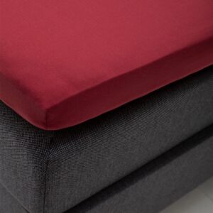 Topper Hoeslaken Katoen - Rood - 80x200 cm - Rood - Fresh & Co - Dekbed-Discounter.nl