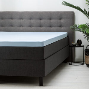 Topper Hoeslaken Katoen - Blauw - 160x200 cm - Blauw - Fresh & Co - Dekbed-Discounter.nl