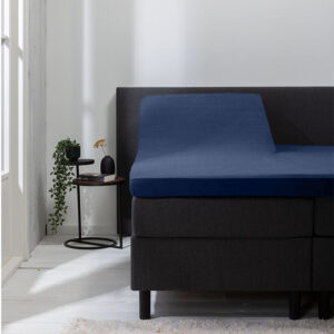 Luna Splittopper Hoeslaken Jersey - Navy - 140x200 cm - Blauw - Luna Bedding - Dekbed-Discounter.nl