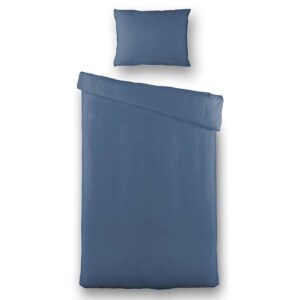 Dekbedovertrek Luna Uni - Eenpersoons (140x220 cm) - Denim Microvezel - Dessin: Effen - Luna Bedding - Dekbed-Discounter.nl