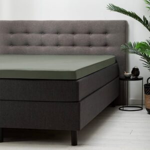 Topper Hoeslaken Jersey - Truffel - 90x200 cm - Groen - Fresh & Co - Dekbed-Discounter.nl