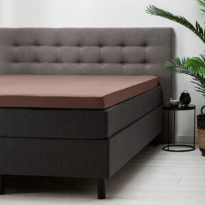 Topper Hoeslaken Jersey - Terra - 180x200 cm - Bruin - Fresh & Co - Dekbed-Discounter.nl