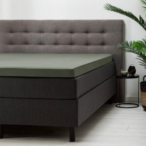 Topper Hoeslaken Jersey - Truffel - Maat 80/90 x 200/220 cm - 90x200 cm - Groen - Fresh & Co - Dekbed-Discounter.nl