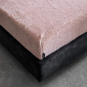 Hoeslaken Teddy - Roze - 160x210 cm - Roze - Fresh & Co - Dekbed-Discounter.nl