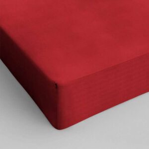 Hoeslaken Katoen - Rood - 70x200 cm - Rood - Dreamhouse - Dekbed-Discounter.nl