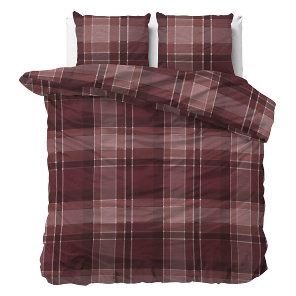 Dekbedovertrek Timeo - Tweepersoons (200x200 cm) - Rood Polyester-katoen - Dessin: - Sleeptime Elegance - Dekbed-Discounter.nl