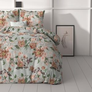 Dekbedovertrek Natury - Eenpersoons (140x200 cm) - Meerkleurig Polyester-katoen - Dessin: Bloemen - Sleeptime Elegance - Dekbed-Discounter.nl