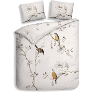 Dekbedovertrek Birdie - Lits-Jumeaux (240x220 cm) - Off-white Katoen - Dessin: Dieren