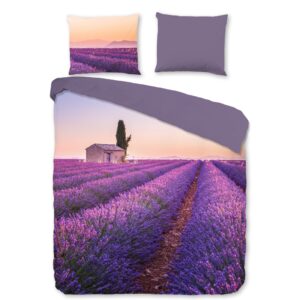 Dekbedovertrek Lavender - Eenpersoons (140x200 cm) - Paars Microvezel - Dessin: Bloemen