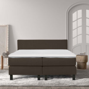 2-Persoons Boxspring Cloud Chill - Deluxe - Antraciet 140x200 cm - Pocketvering - Inclusief Topper - Dekbed-Discounter.nl