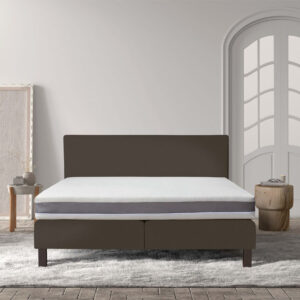 1-Persoons Boxspring Cloud Comfort - Taupe & Grijs & Creme & Antraciet & Beige 90x200 cm - Pocketvering - Inclusief Topper - Dekbed-Discounter.nl