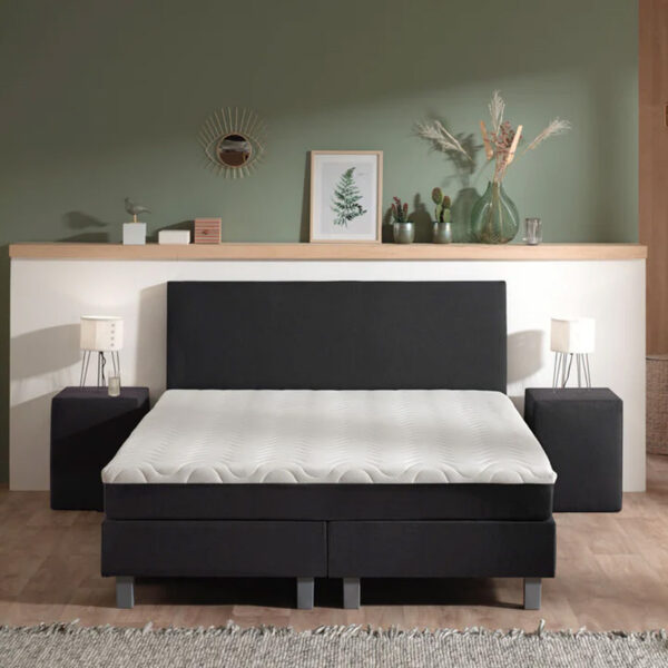 2-Persoons Boxspring Julia Relax - Zwart 140x200 cm - Pocketvering - Inclusief Topper - Dekbed-Discounter.nl