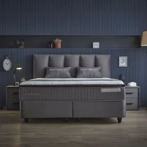 2-Persoons Boxspring met opbergruimte Birdybedd - Antraciet 160x200 cm - Pocketveringen - Inclusief Topper - Dekbed-Discounter.nl